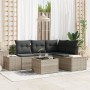 Juego de Sofá de Jardín de 5 Piezas con Cojines Gris Poliratán de , Sofás de exterior - Ref: Foro24-3347052, Precio: 386,64 €...