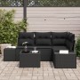 Conjunto de Sofá de Jardín de 5 piezas con Cojines Beige de Poliratán de , Sofás de exterior - Ref: Foro24-3347053, Precio: 3...
