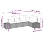 Conjunto de Sofá de Jardín de 5 Piezas con Cojines Negro Poliratán de , Sofás de exterior - Ref: Foro24-3347057, Precio: 358,...
