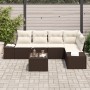 Conjunto de Sofá de Jardín de 5 Piezas con Cojines Gris Ratán Poliéster de , Sofás de exterior - Ref: Foro24-3347068, Precio:...