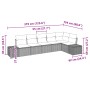 Conjunto de Sofá de Jardín de 6 Piezas con Cojines Negro Poliratán de , Sofás de exterior - Ref: Foro24-3347083, Precio: 428,...