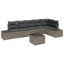 Conjunto de 6 Piezas de Sofás de Jardín con Cojines Ratán Poliéster Negro. de , Sofás de exterior - Ref: Foro24-3347089, Prec...