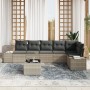 Juego de Sofá de Jardín de 7 Piezas con Cojines Gris Ratán Sintético de , Sofás de exterior - Ref: Foro24-3347092, Precio: 50...