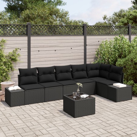 Conjunto de Sofás de Jardín de 7 Piezas con Cojines Beige Poliratán de , Sofás de exterior - Ref: Foro24-3347093, Precio: 478...
