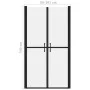 ESG Duschtür mattiert (98-101)x190 cm von vidaXL, Duschtüren - Ref: Foro24-150844, Preis: 225,14 €, Rabatt: %