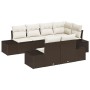 Conjunto de Sofá de Jardín de 7 Piezas con Cojines Marrón de Poliratán de , Sofás de exterior - Ref: Foro24-3347098, Precio: ...