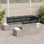 Conjunto de sofá de jardín de 7 piezas con cojines Gris claro Poliratán de , Sofás de exterior - Ref: Foro24-3347102, Precio:...