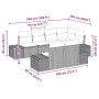 Conjunto de sofá de jardín de 7 piezas con cojines Gris claro Poliratán de , Sofás de exterior - Ref: Foro24-3347102, Precio:...