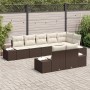Juego de Sofá de Jardín de 8 Piezas con Cojines Marrón Poliratán de , Sofás de exterior - Ref: Foro24-3347108, Precio: 629,49...