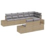 Juego de Sofá de Jardín de 8 piezas con cojines Beige Poliratán de , Sofás de exterior - Ref: Foro24-3347110, Precio: 618,09 ...