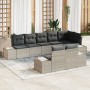 Juego de sofá de jardín de 8 piezas con cojines gris claro poliratán de , Sofás de exterior - Ref: Foro24-3347112, Precio: 63...