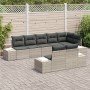 Juego de sofá de jardín de 8 piezas con cojines gris claro poliratán de , Sofás de exterior - Ref: Foro24-3347112, Precio: 63...