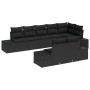 Conjunto de Sofá de Jardín de 8 Piezas con Cojines Negro Poliratán de , Sofás de exterior - Ref: Foro24-3347113, Precio: 606,...