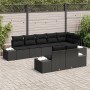 Conjunto de Sofá de Jardín de 8 Piezas con Cojines Negro Poliratán de , Sofás de exterior - Ref: Foro24-3347113, Precio: 606,...