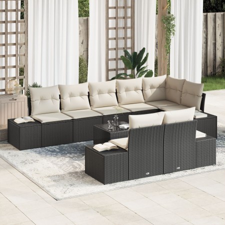 Conjunto de Sofá de Jardín de 8 Piezas con Cojines de Rattan Poliéster Marrón de , Sofás de exterior - Ref: Foro24-3347117, P...