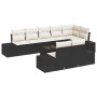 Conjunto de Sofá de Jardín de 8 Piezas con Cojines de Rattan Poliéster Marrón de , Sofás de exterior - Ref: Foro24-3347117, P...