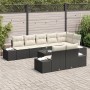 Conjunto de Sofá de Jardín de 8 Piezas con Cojines de Rattan Poliéster Marrón de , Sofás de exterior - Ref: Foro24-3347117, P...