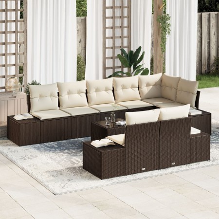 Juego de Sofá de Jardín de 8 Piezas con Cojines Gris Poliratán de , Sofás de exterior - Ref: Foro24-3347118, Precio: 682,67 €...
