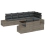 Juego de Sofá de Jardín de 8 Piezas con Cojines Gris de Ratán Sintético de , Sofás de exterior - Ref: Foro24-3347119, Precio:...