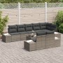 Juego de Sofá de Jardín de 8 Piezas con Cojines Gris de Ratán Sintético de , Sofás de exterior - Ref: Foro24-3347119, Precio:...