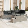 Conjunto de Sofá de Jardín de 9 Piezas con Cojines Gris Poliratán de , Sofás de exterior - Ref: Foro24-3347122, Precio: 691,8...