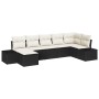 Conjunto de Sofá de Jardín de 7 Piezas con Cojines Negro Poliratán de , Sofás de exterior - Ref: Foro24-3347147, Precio: 420,...