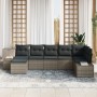 Set de Sofá de Jardín de 7 Piezas con Cojines Gris Poliratán de , Sofás de exterior - Ref: Foro24-3347149, Precio: 455,95 €, ...