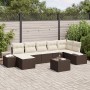 Conjunto de sofá de jardín de 7 piezas con cojines marrón de poliratán de , Sofás de exterior - Ref: Foro24-3347158, Precio: ...
