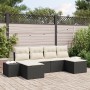 Conjunto de Sofás de Jardín de 6 Piezas con Cojines Negro de Ratán de Polietileno de , Sofás de exterior - Ref: Foro24-334716...