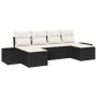 Conjunto de Sofás de Jardín de 6 Piezas con Cojines Negro de Ratán de Polietileno de , Sofás de exterior - Ref: Foro24-334716...