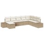 Conjunto de Sofá de Jardín Juego de 8 Beige y crema de , Sofás de exterior - Ref: Foro24-3347181, Precio: 541,45 €, Descuento: %