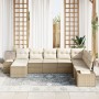 Conjunto de Sofá de Jardín Juego de 8 Beige y crema de , Sofás de exterior - Ref: Foro24-3347181, Precio: 541,45 €, Descuento: %