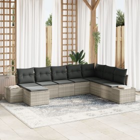 Conjunto de Sofás de Jardín Conjunto de 8 Gris Claro de , Sofás de exterior - Ref: Foro24-3347182, Precio: 573,15 €, Descuent...