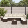 Juego de Sofá de Jardín de 8 Piezas con Cojines Gris Poliratán de , Sofás de exterior - Ref: Foro24-3347188, Precio: 598,32 €...