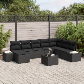 Conjunto de Sofá de Jardín de 9 Piezas con Cojines Beige Poliratán de , Sofás de exterior - Ref: Foro24-3347193, Precio: 577,...