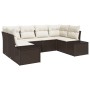 Juego de Sofá de Jardín Juego de 6 Marrón y crema de , Sofás de exterior - Ref: Foro24-3347198, Precio: 454,91 €, Descuento: %