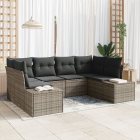 Juego de Sofá de Jardín Juego de 6 Gris Ratán de , Sofás de exterior - Ref: Foro24-3347199, Precio: 417,01 €, Descuento: %