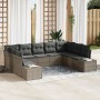 Set de sofá de jardín Set de 9 Gris Ratán Sofá de jardín de , Sofás de exterior - Ref: Foro24-3347219, Precio: 575,72 €, Desc...