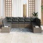 Set de sofá de jardín Set de 9 Gris Ratán Sofá de jardín de , Sofás de exterior - Ref: Foro24-3347219, Precio: 575,72 €, Desc...