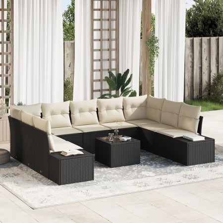 Conjunto de sofá de jardín de 9 piezas con cojines marrón poliratán de , Sofás de exterior - Ref: Foro24-3347227, Precio: 594...