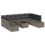 Conjunto de Sofá de Jardín de 9 Piezas con Cojines Negro Poliratán de , Sofás de exterior - Ref: Foro24-3347229, Precio: 621,...