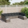 Juego de Sofá de Jardín de 10 Piezas con Cojines Ratán Gris de , Sofás de exterior - Ref: Foro24-3347239, Precio: 634,54 €, D...