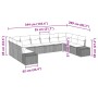 Juego de Sofá de Jardín de 10 Piezas con Cojines Ratán Gris de , Sofás de exterior - Ref: Foro24-3347239, Precio: 634,54 €, D...