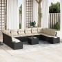 Conjunto de Sofás de Jardín de 10 Piezas con Cojines de Ratán Marrón de , Sofás de exterior - Ref: Foro24-3347247, Precio: 63...