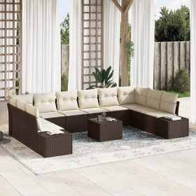 Juego de Sofá de Jardín de 10 Piezas con Cojines Gris Poliratán de , Sofás de exterior - Ref: Foro24-3347248, Precio: 741,84 ...