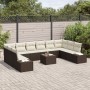 Juego de Sofá de Jardín de 10 Piezas con Cojines Gris Poliratán de , Sofás de exterior - Ref: Foro24-3347248, Precio: 741,84 ...