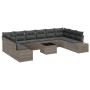 Juego de Sofás de Jardín de 10 piezas con Cojines Negro de Poliratán de , Sofás de exterior - Ref: Foro24-3347249, Precio: 68...