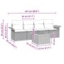 Conjunto de Sofá de Jardín de 5 Piezas con Cojines Gris Poliratán Acacia de , Sofás de exterior - Ref: Foro24-3347258, Precio...