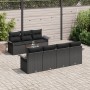 Juego de Sofás de Jardín de 8 Piezas con Cojines Negro Poliratán Acacia de , Sofás de exterior - Ref: Foro24-3347289, Precio:...