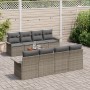 Juego de Sofá de Jardín de 9 Piezas con Cojines Gris Poliratán Acacia de , Sofás de exterior - Ref: Foro24-3347300, Precio: 5...